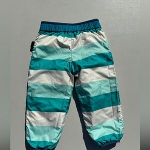Patagonia Kids Striped Casual Bottoms - Teal and White